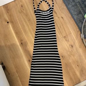 Bebe Rhinestone Logo Dress